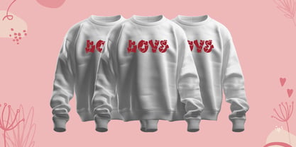 Plump Valentine Font Poster 5