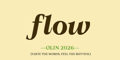 Olin Font Poster 15