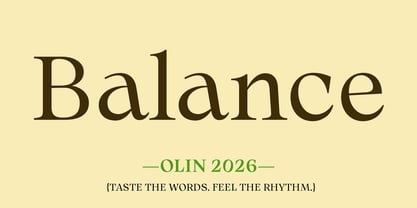 Olin Font Poster 14