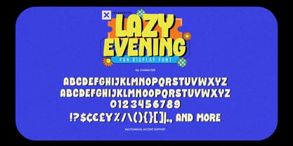 Lazy Evening Font Poster 7