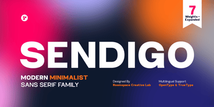 RCL Sendigo Font Poster 1