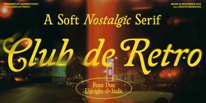 Club de Retro Font Poster 1