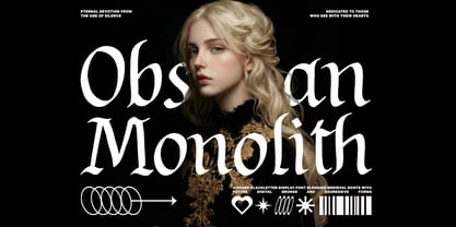 Obsidian Monolith Font Poster 1
