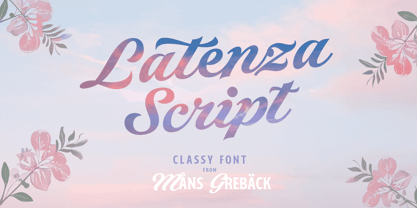 Latenza Script Font Poster 1