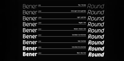 Bereh Rounded Font Poster 12