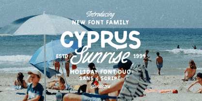 Cyprus Sunrise Font Poster 1