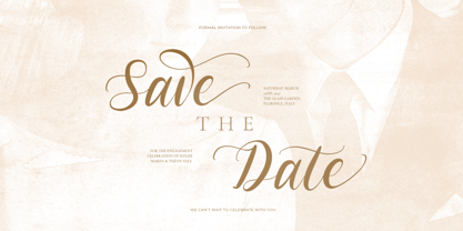 Wedding Shape Font Poster 6