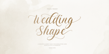 Wedding Shape Font Poster 1