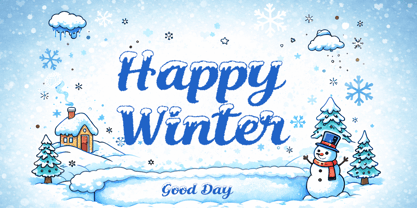 Snowy Smile Font Poster 5