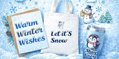 Snowy Smile Font Poster 6