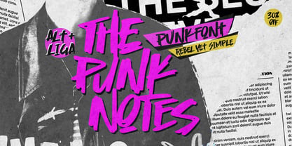The Punk Notes Font Poster 2