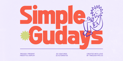 Simple Gudays Font Poster 1