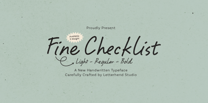 Fine Checklist Font Poster 1
