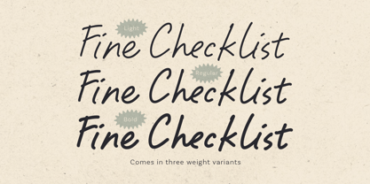 Fine Checklist Font Poster 2