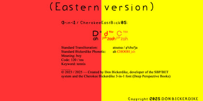 Cherokee East Bick 05 Font Poster 7