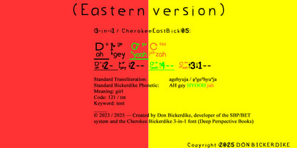 Cherokee East Bick 05 Font Poster 6