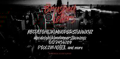 Brushed Letters Font Poster 7