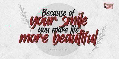 Brushed Letters Font Poster 9