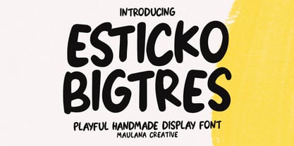 MC Esticko Bigtres Font Poster 1