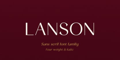 Lanson Font Poster 1