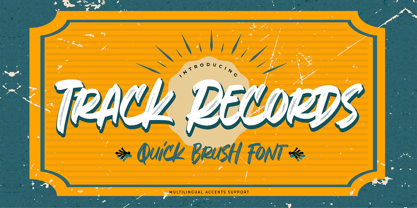 Track Records Font Poster 2