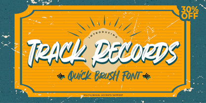 Track Records Font Poster 1
