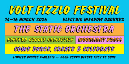 YJC Volt Fizzlo Font Poster 1