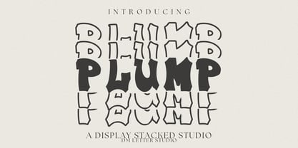 Plump Stacked Font Poster 1