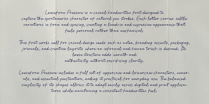 Looseform Pressure Font Poster 2