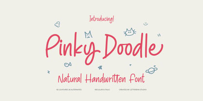 Pinky Doodle Font Poster 1