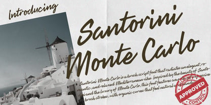 Introduce Santorini Monte Carlo Font Poster 1