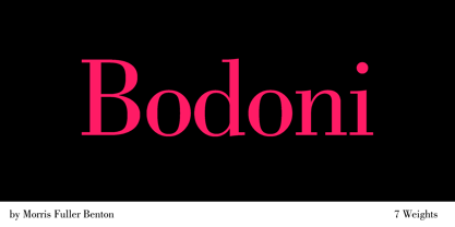 Bodoni Font Poster 1