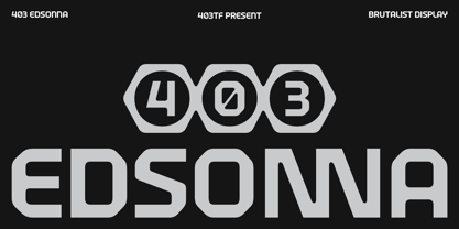 403 Edsonna Font Poster 1