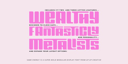 Same Energy Font Poster 5