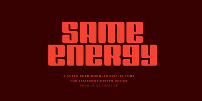 Same Energy Font Poster 1