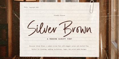 Silver Brown Font Poster 1