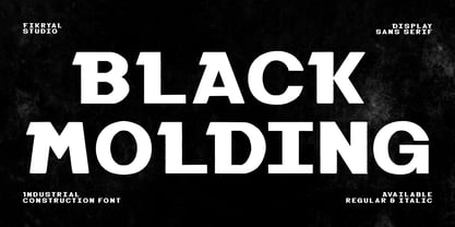 Black Molding Font Poster 1