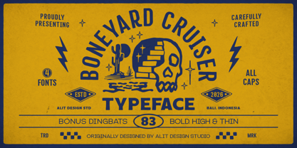 Boneyard Cruiser High Font Poster 1