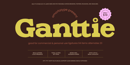 Ganttie Rought Font Poster 1
