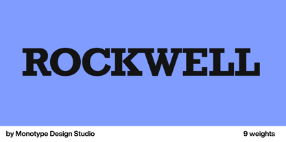Rockwell Font Poster 1