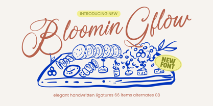 Bloomin Gflow Font Poster 1