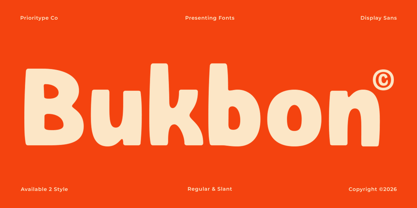 Bukbon Font Poster 1