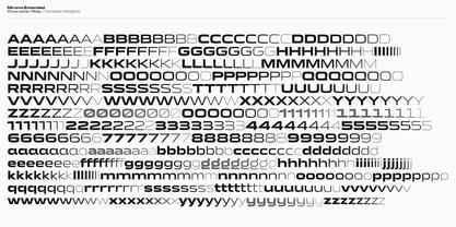 Mirano Extended Font Poster 4