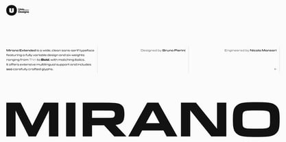 Mirano Extended Font Poster 1