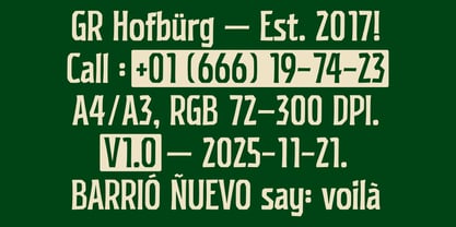 GR Hofburg Font Poster 7