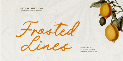 Frosted Lines Font Poster 1