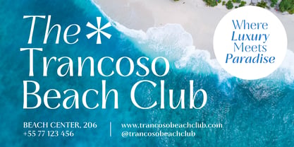 Trancoso Sans Font Poster 3