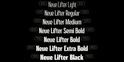 HN Neue Lifter Font Poster 5