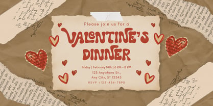 Retro Lovey Font Poster 3