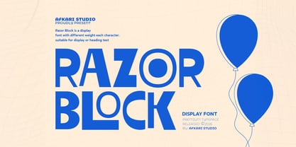 Razor Block Font Poster 1